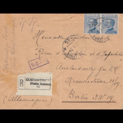 Italien: 1921: Oostantinc nach Berlin