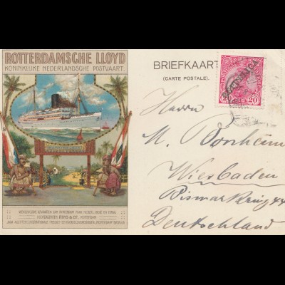 Portugal: 1912: Rotterdamsche Lloyd nach Wiesbaden