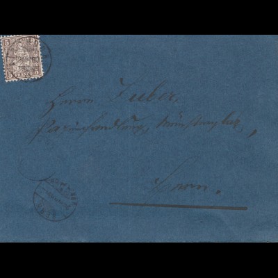 Schweiz: 1880: Brief nach Thun