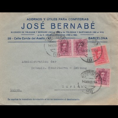 Spanien: 1927: Barcelona nach Zürich