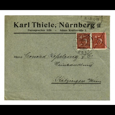 Nürnberg 1922 nach Kitzingen