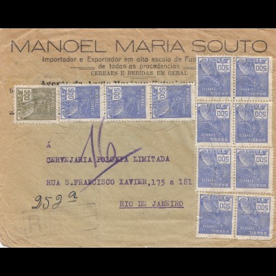 Brazil: 1935: Registered cover to Rio de Janeiro: Super Ale