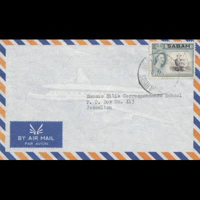  Sabah: Air mail letter to Jeselton