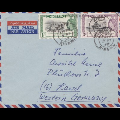 Nigeria: 1959 Air Mail to Kassel