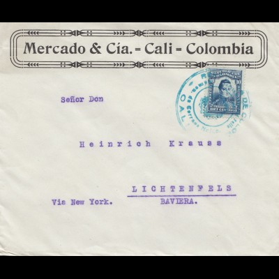 Colombia Cali to Lichtenfels via New York