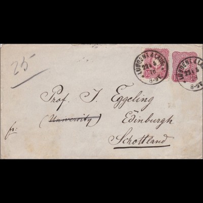 Brief von Lübben i.d. Laus. nach Schottland 1878