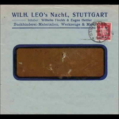 Perfin: Brief aus Stuttgart, 1926, Leos Nachfahren, LEO