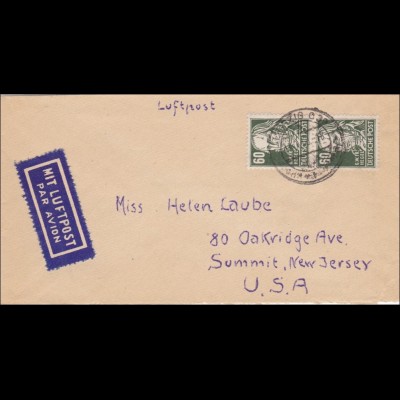 SBZ: Brief aus Leipzig nach USA 1948 - Luftpost