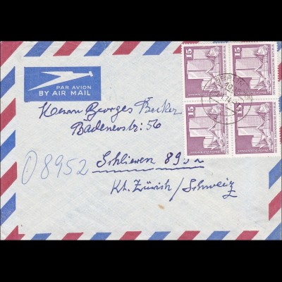 DDR: Luftpostbrief von Berlin in die Schweiz 1974