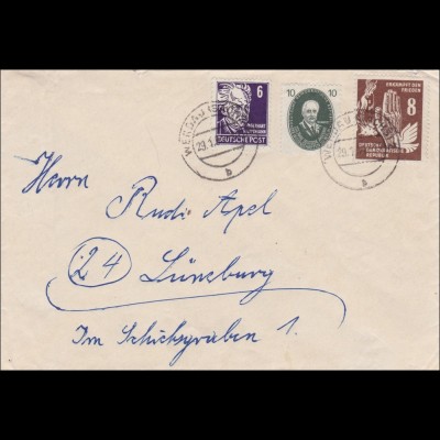 DDR: Brief aus Werdau nach Lüneburg