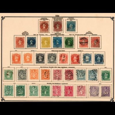 Chile 1853-1905: good colection incl. Porto- Telegraphen, Stempelmarken, o/*