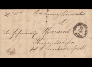 Brief 1891 aus Wien nach Ruprechtshofen/St. Leonhard mit Textinhalt