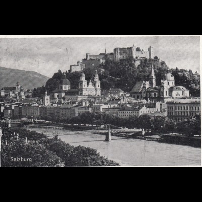 Ansichtskarte Salzburg 1938 nach weimar, Werde Mitglied der NSV, Hilfsverein