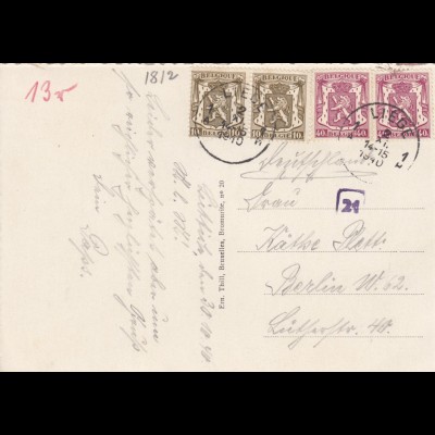 1940: post card Liége to Berlin