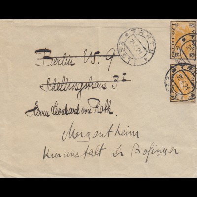 1921: letter from Tartu to Mergentheim