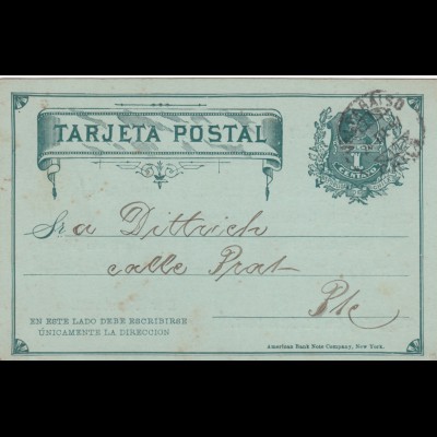1897: post card Valparaiso, Deutscher Musikverein