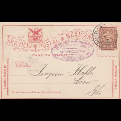 1895: post card Monclova/Coahuila