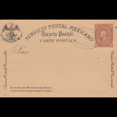 2x Post cards 1886 San Isidro to Mexico and unused