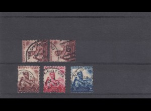 5 stamps Egypt Washington 1955