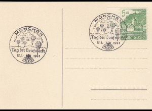 Blanko Sonderstempelbeleg 1941: München: Tag der Briefmarke