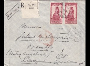 registered 1928 Cairo, content blank paper of Deutsche Orientbank