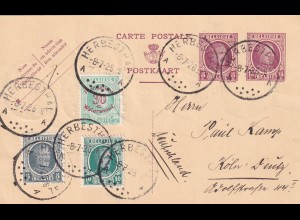 post card Herbesthal to Köln, 1926