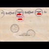 Registered Oslo 1941, FDC to Frankfurt, OKW censor