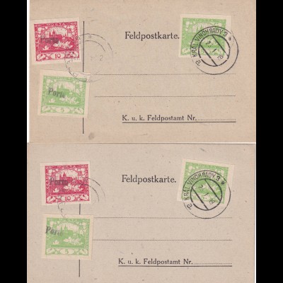3x post cards Feldpostkarte 1919