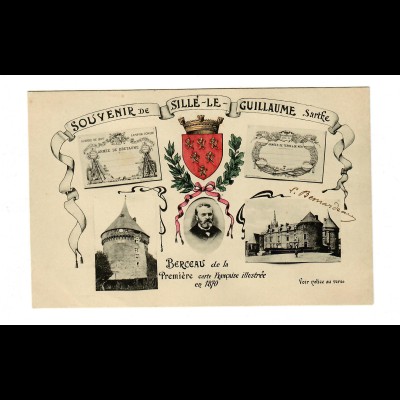 Post card Sourvenir de Sillé le Guillaume, Sarthe, Berceau 1908