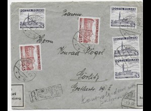 Polen: Einschreiben 1937 Krotoszyn nach Görlitz, Zollamtlich geöffnet