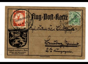 Flugpostkarte Darmstadt 14.6.1912 nach Landsberg/Rheinland