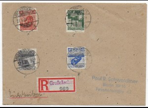 Einschreiben Großräschen 1946 nach Berlin