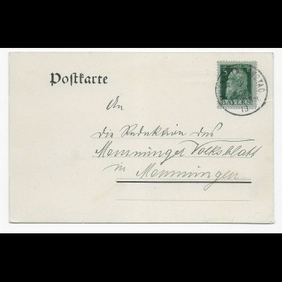 München, Postkarte 1913 vom Bayrischen Landtag, Kammer der Abgeordneten