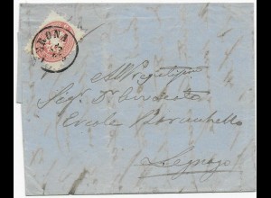 Brief von Verona nach Legnago 1876