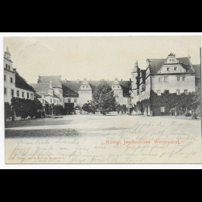 Ansichtskarte Jagdschloo Wermsdorf, 905 nach Dresden