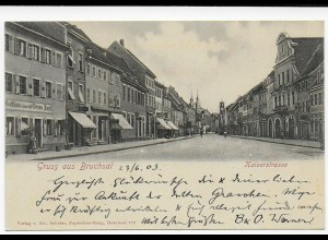 Ansichtskarte Gruss aus Bruchsal 1903 nach Heidelberg