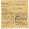 Paketkarte Nürnberg 1948 nach Haar, MeF