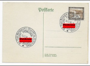 Postkarte mit Sonderstempel München: 80ster Kripperl-Markt in München, 1936