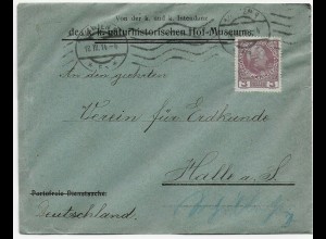 Naturhistorisches Hof-Museum 1914 nach Halle, Verein für Erdkunde