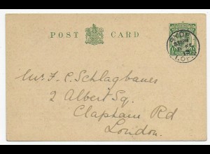 Post card 1913, Isle of Wight: Ryde to London; Annual Meeting Y.M.C.A.