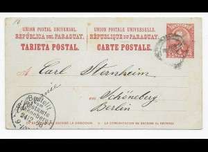 Post card Asuncion to Schöneberg/Berlin, 1898
