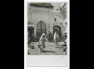Fotokarte Tetuan-spanisch Marokko-Araber Viertel, 1934 nach Misdroy /Polen