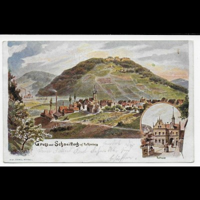 Ansichtskarte Gruss aus Schnaittach/Rothersberg Festungsruine 1903