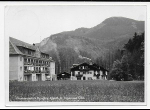 Ansichtskarte Krankenanstalt Kreuth bei Tegernsee/Obb 1953 nach Fürth