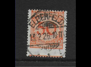 DR: MiNr. 342, gestempelt Elberfeld 1926, Verzähnung