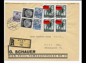 Einschreiben Wien mit dt. Mischfrankatur, 18.6.1938