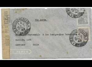 censor: Congregacao Israelita Paulista Sao Paulo to Santiago Chile: Immigrantes