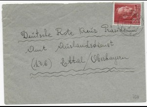 GG: Brief von Krakau an das Rote Kreuz-Auslandsdienst - in Ettal, 1944