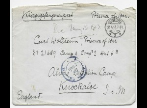 PoW: 1917 Konstanz nach Isle of Man, Knockaloe Aliens Detention camp, Kgf
