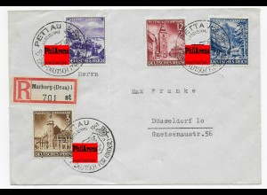 Einschreiben Marburg mit Sonderstempel Pettau nach Düsseldorf, 1941
